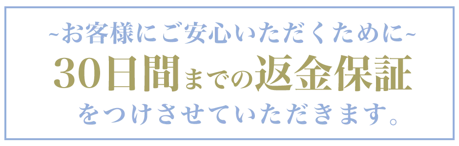 30日間返金保証