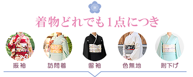 着物どれでも1点につき