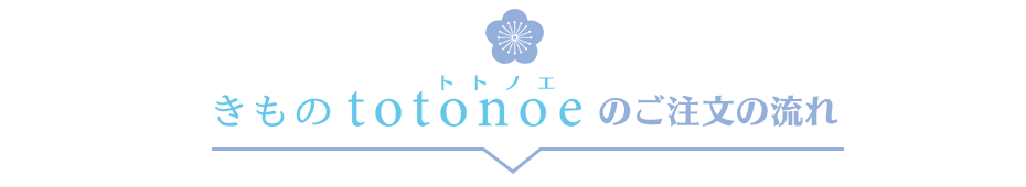 きものtotonoe 着物クリーンング・振袖館のご注文の流れ